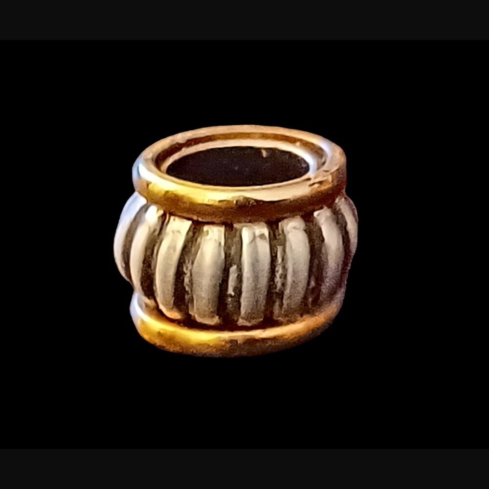 925 Sterling Silver Wood Charm Bracelet Bead Charm